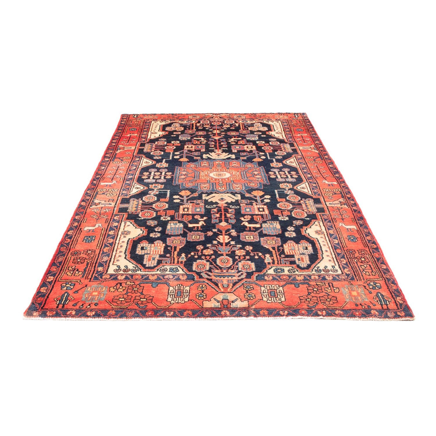 Alfombra persa - Nómada - 300 x 156 cm - azul oscuro