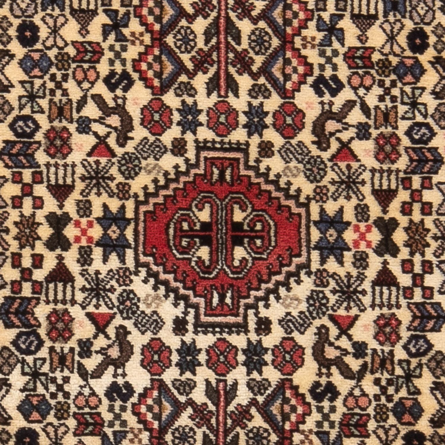 Alfombra persa - Nómada - 150 x 67 cm - crema