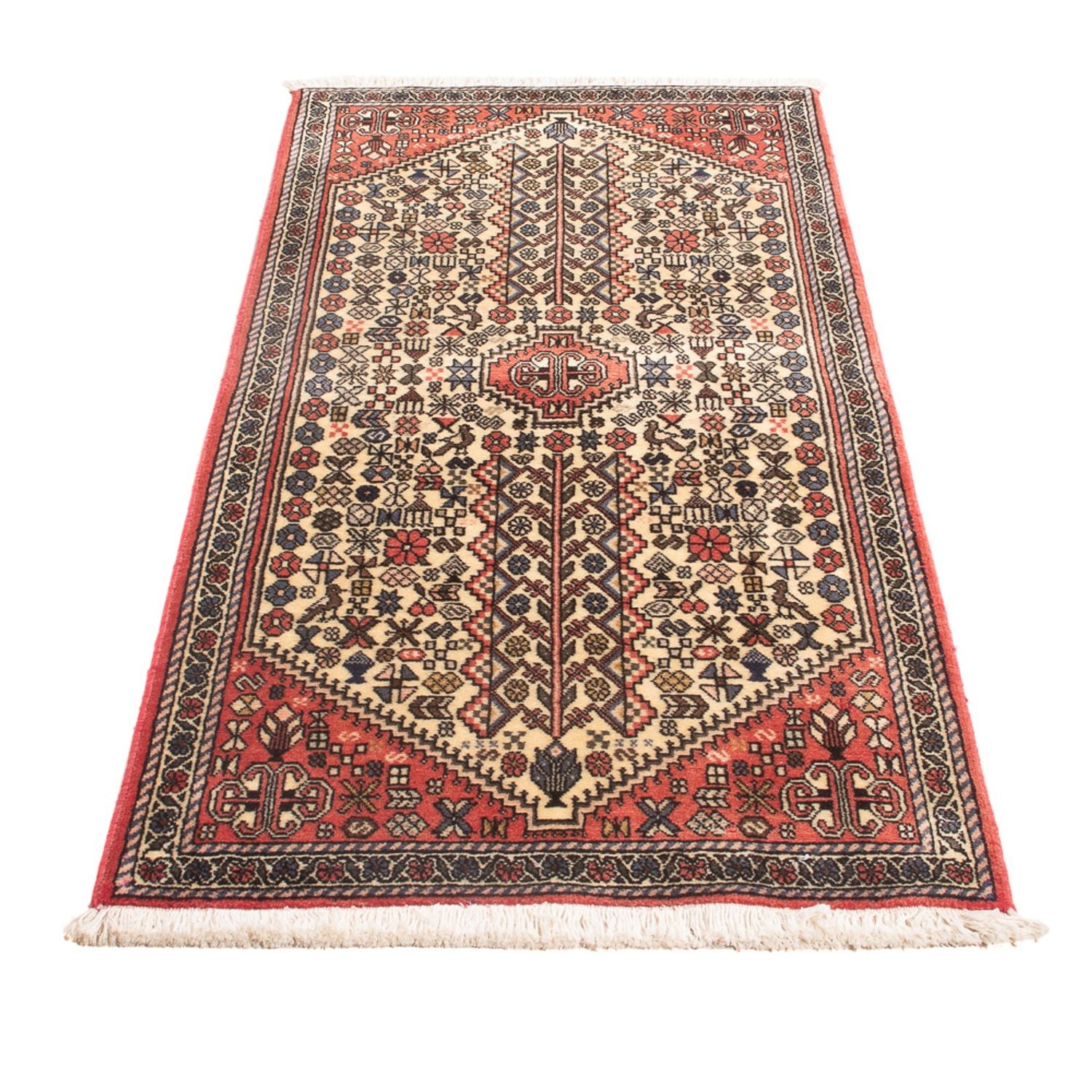 Alfombra persa - Nómada - 150 x 67 cm - crema