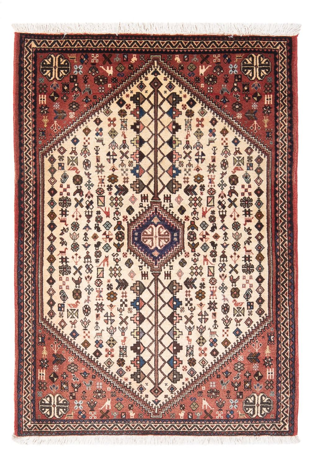 Alfombra persa - Nómada - 128 x 82 cm - crema