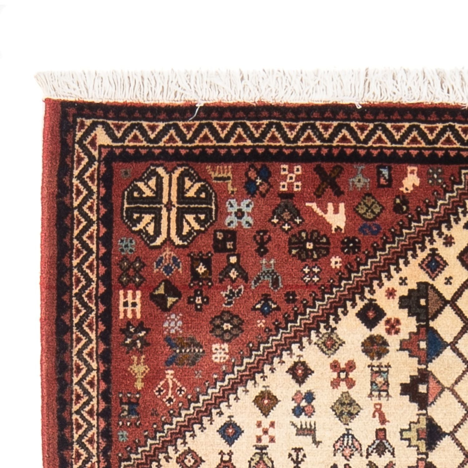 Alfombra persa - Nómada - 128 x 82 cm - crema