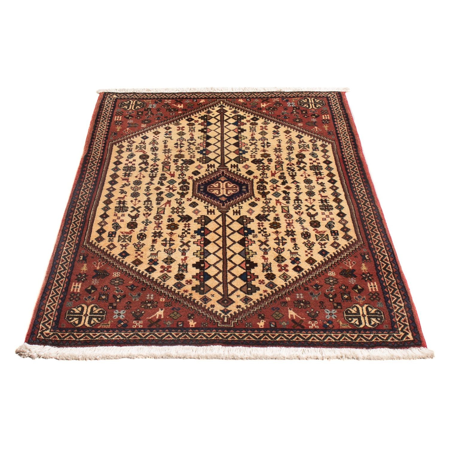 Alfombra persa - Nómada - 128 x 82 cm - crema