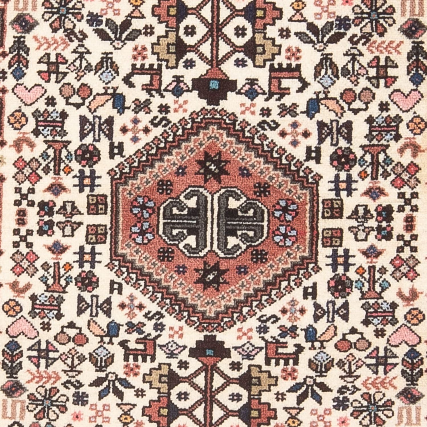Alfombra de pasillo Alfombra persa - Nómada - 162 x 68 cm - crema