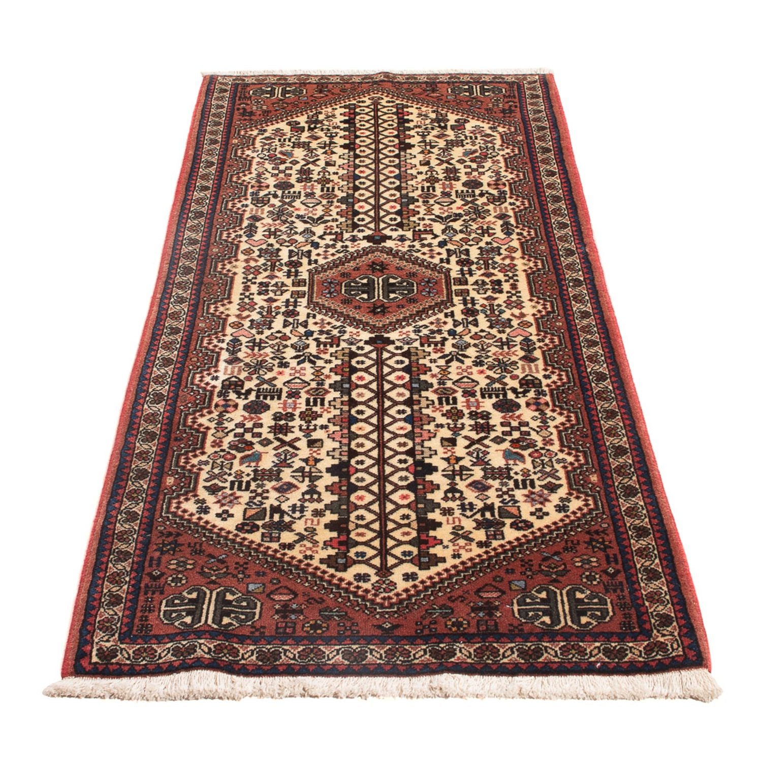 Alfombra de pasillo Alfombra persa - Nómada - 162 x 68 cm - crema