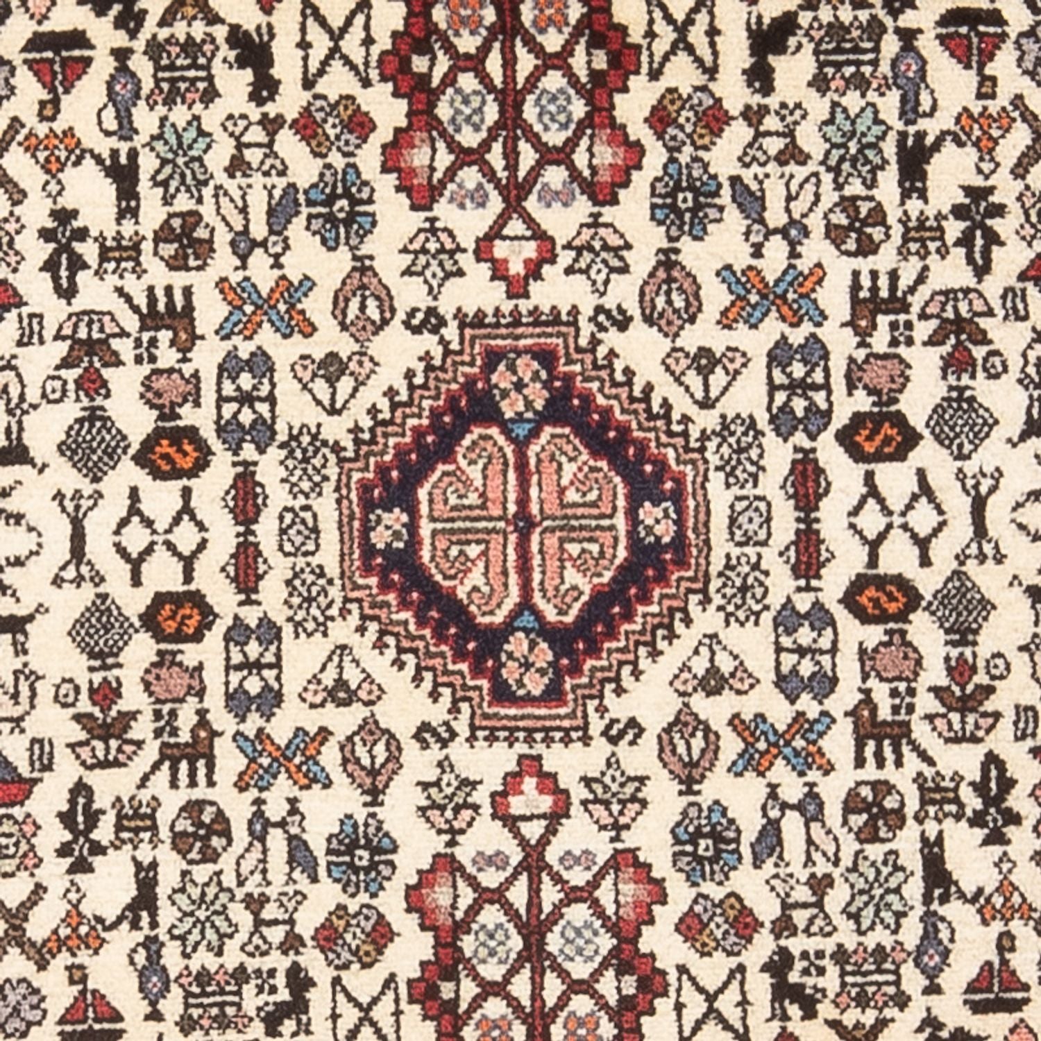 Alfombra persa - Nómada - 147 x 70 cm - crema
