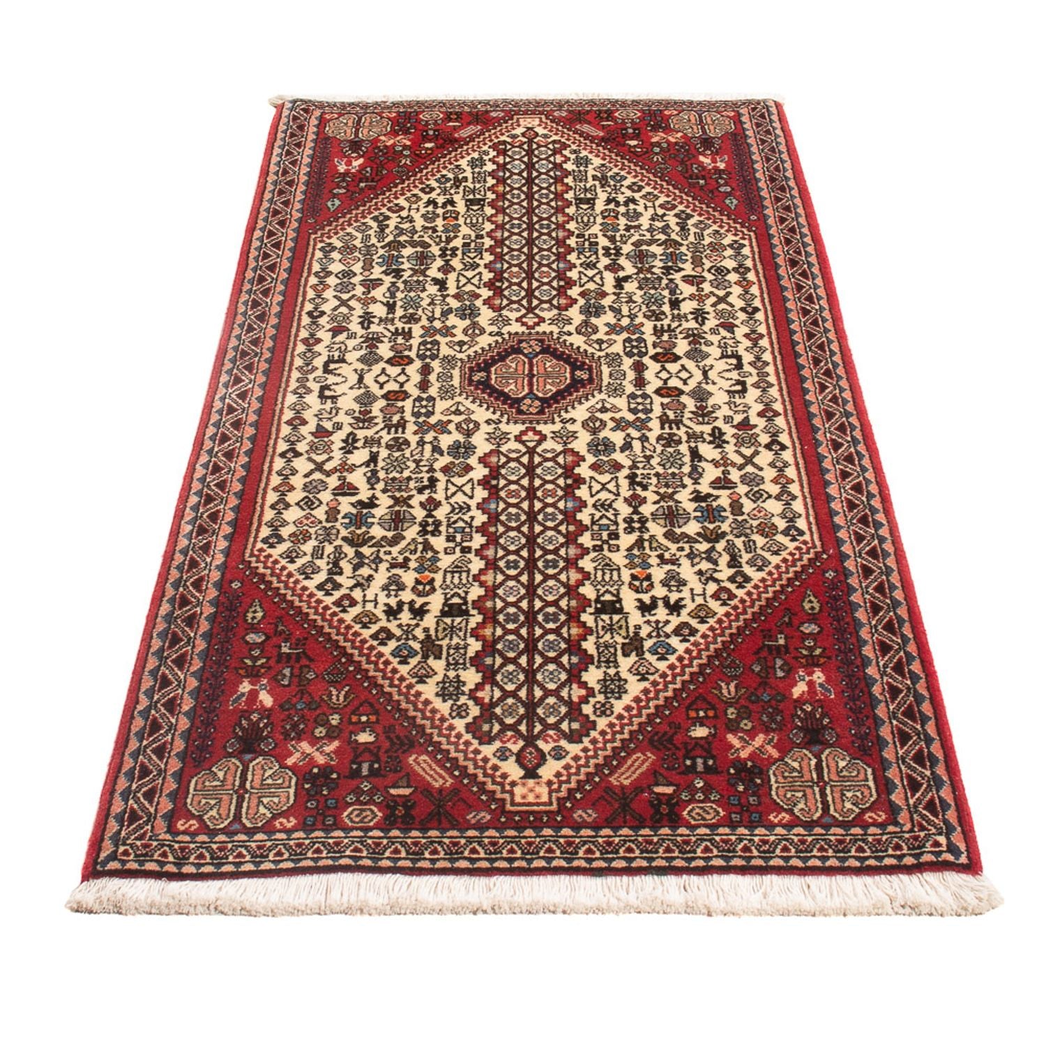 Alfombra persa - Nómada - 147 x 70 cm - crema