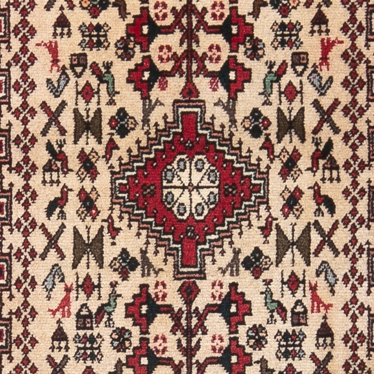 Alfombra persa - Nómada - 150 x 60 cm - crema