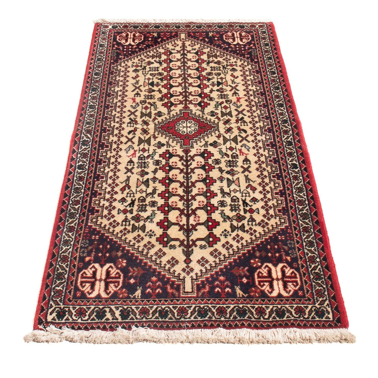 Alfombra persa - Nómada - 150 x 60 cm - crema