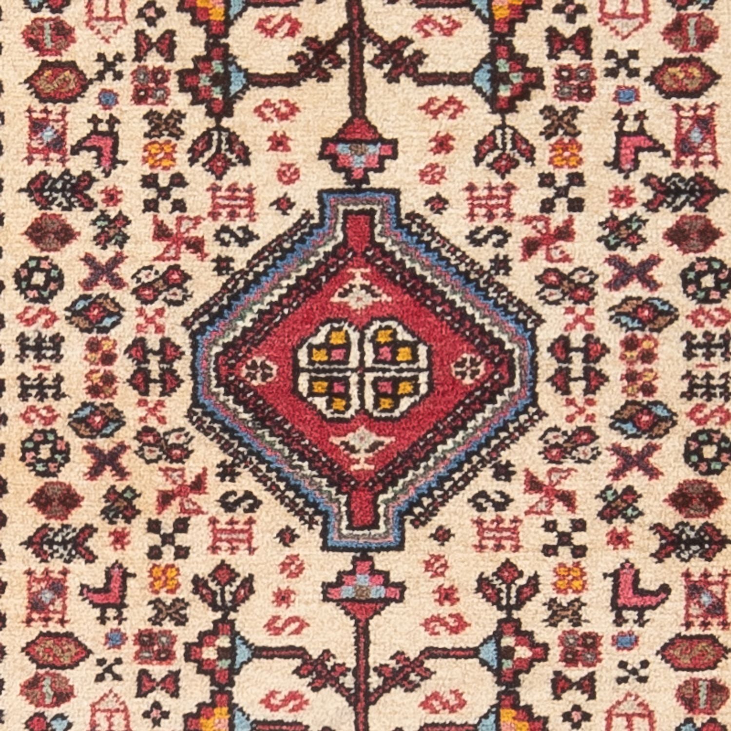 Alfombra persa - Nómada - 147 x 63 cm - crema