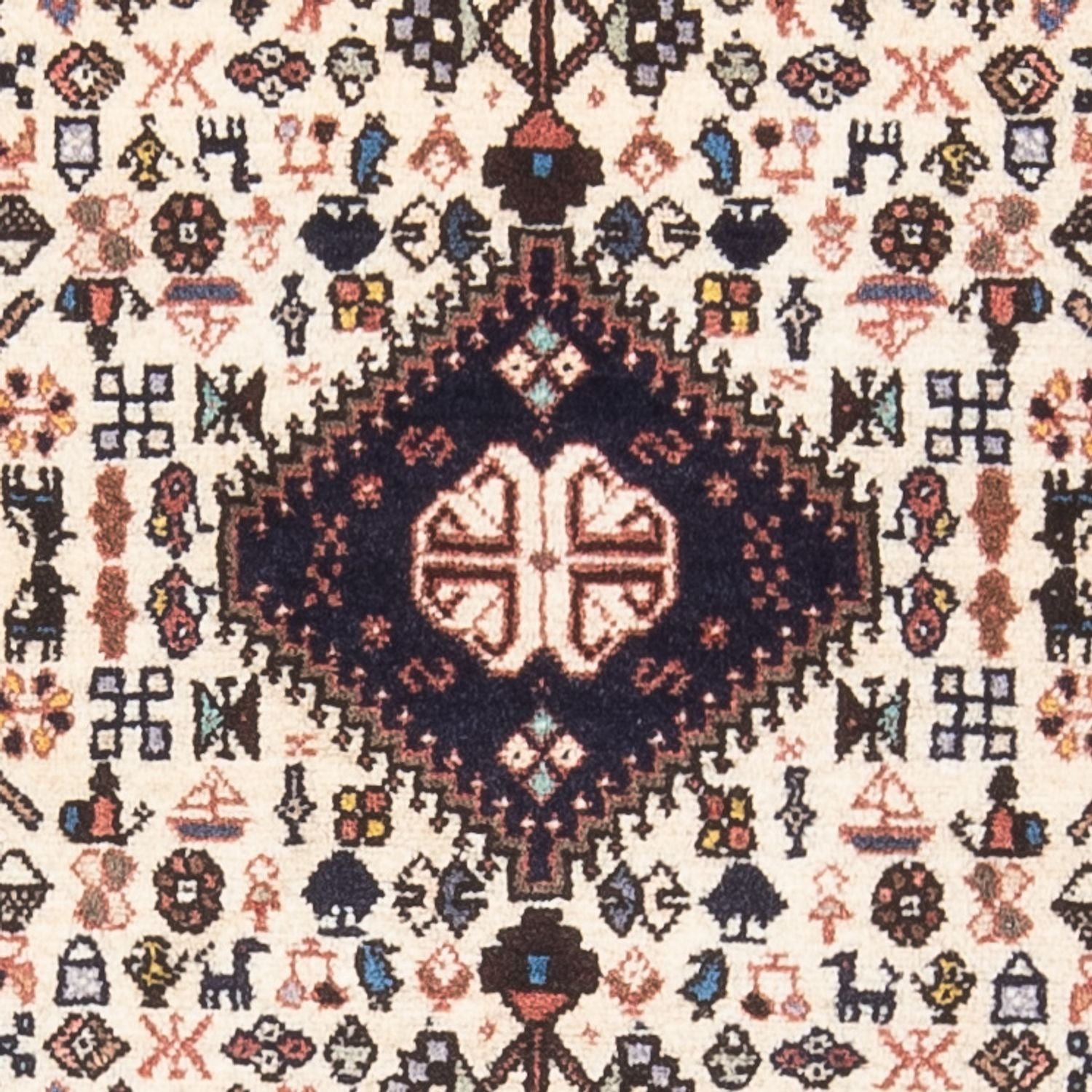 Alfombra persa - Nómada - 126 x 80 cm - crema