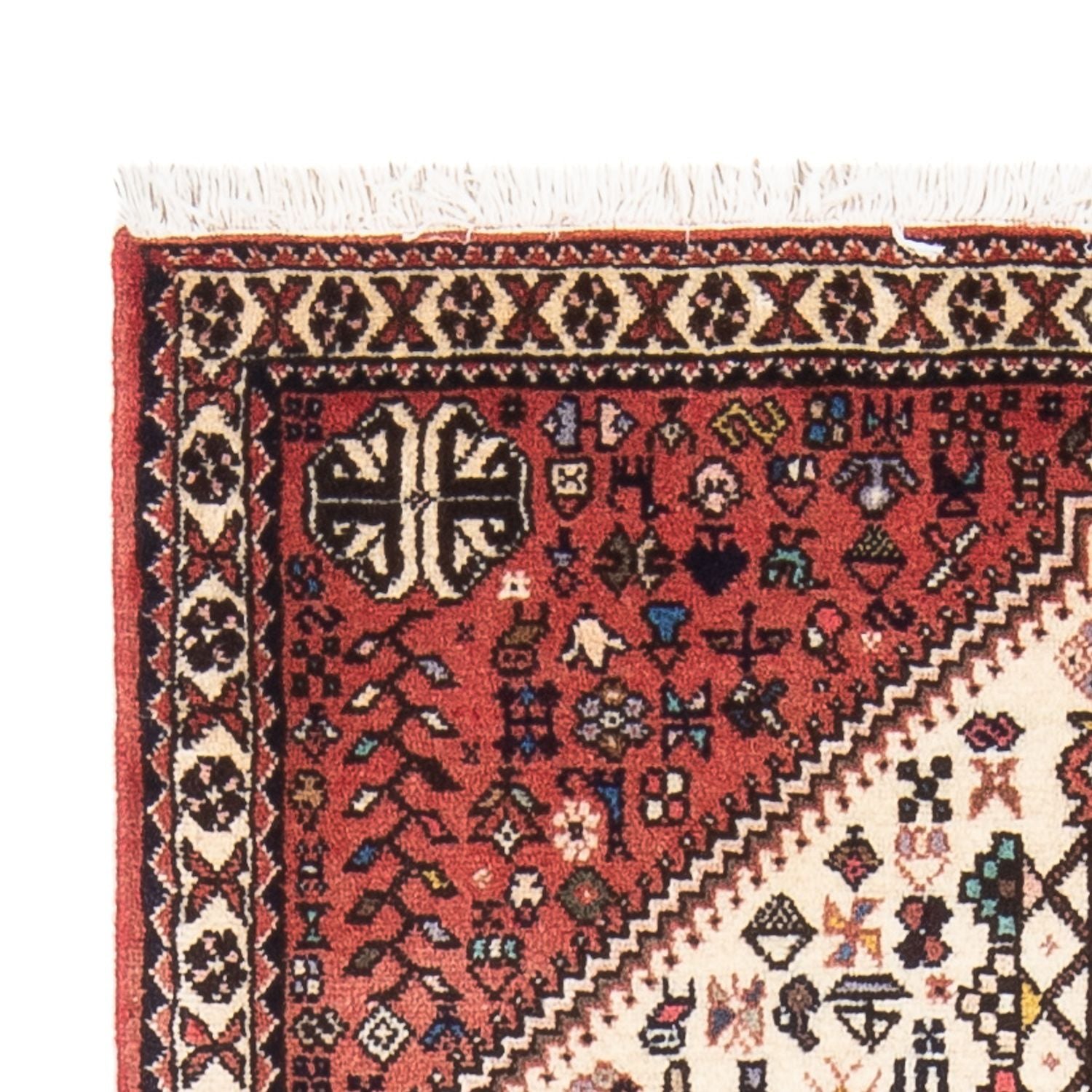 Alfombra persa - Nómada - 126 x 80 cm - crema
