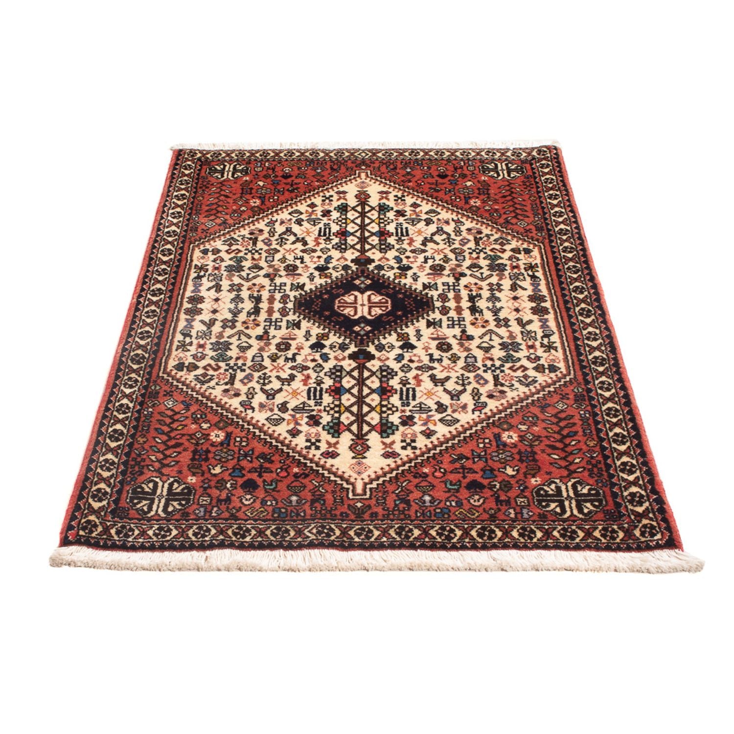 Alfombra persa - Nómada - 126 x 80 cm - crema