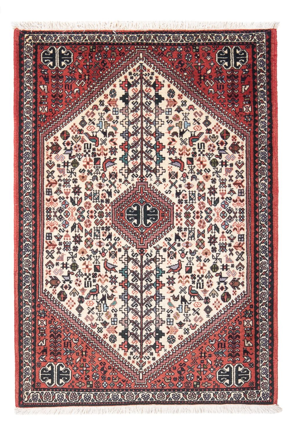 Alfombra persa - Nómada - 127 x 80 cm - crema