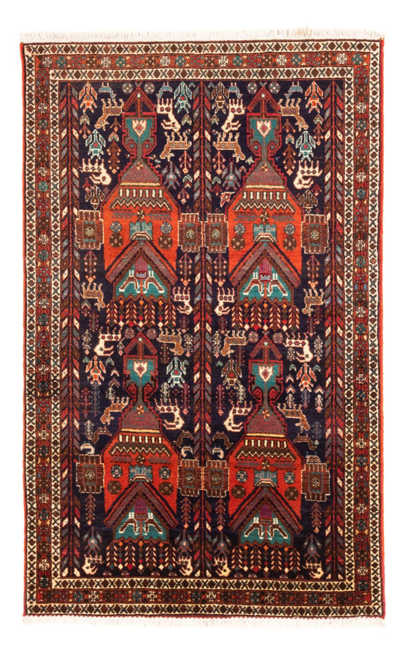 Alfombra persa - Nómada - 165 x 103 cm - rojo burdeos