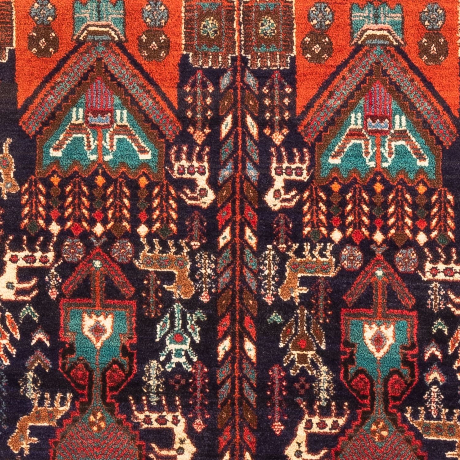 Alfombra persa - Nómada - 165 x 103 cm - rojo burdeos