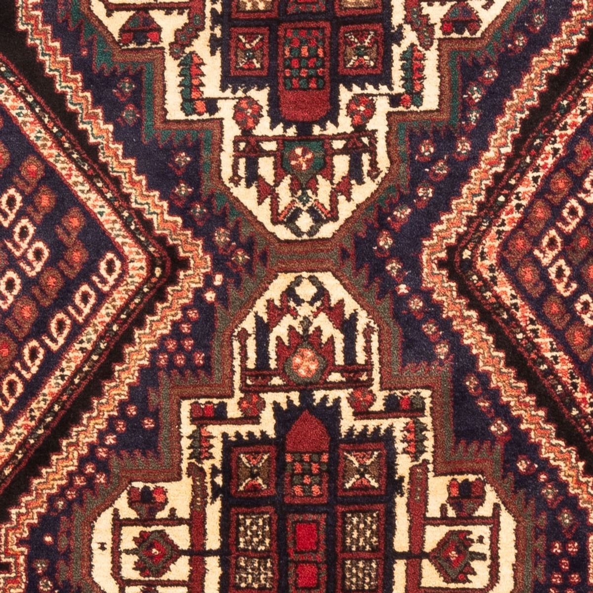 Alfombra persa - Nómada - 150 x 108 cm - rojo burdeos