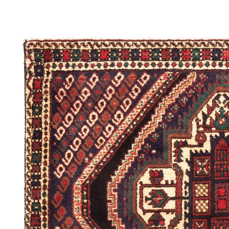 Alfombra persa - Nómada - 150 x 108 cm - rojo burdeos