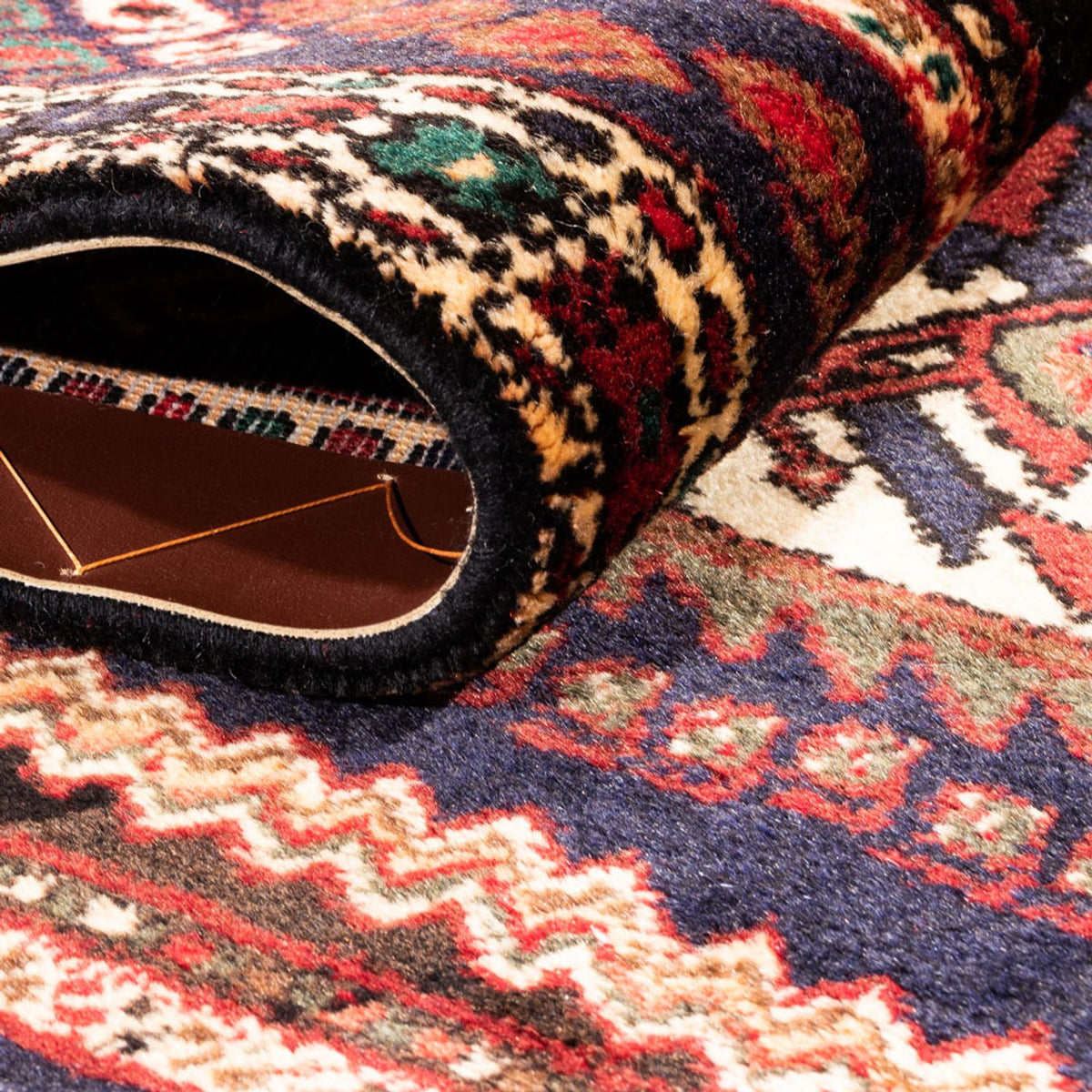 Alfombra persa - Nómada - 150 x 108 cm - rojo burdeos