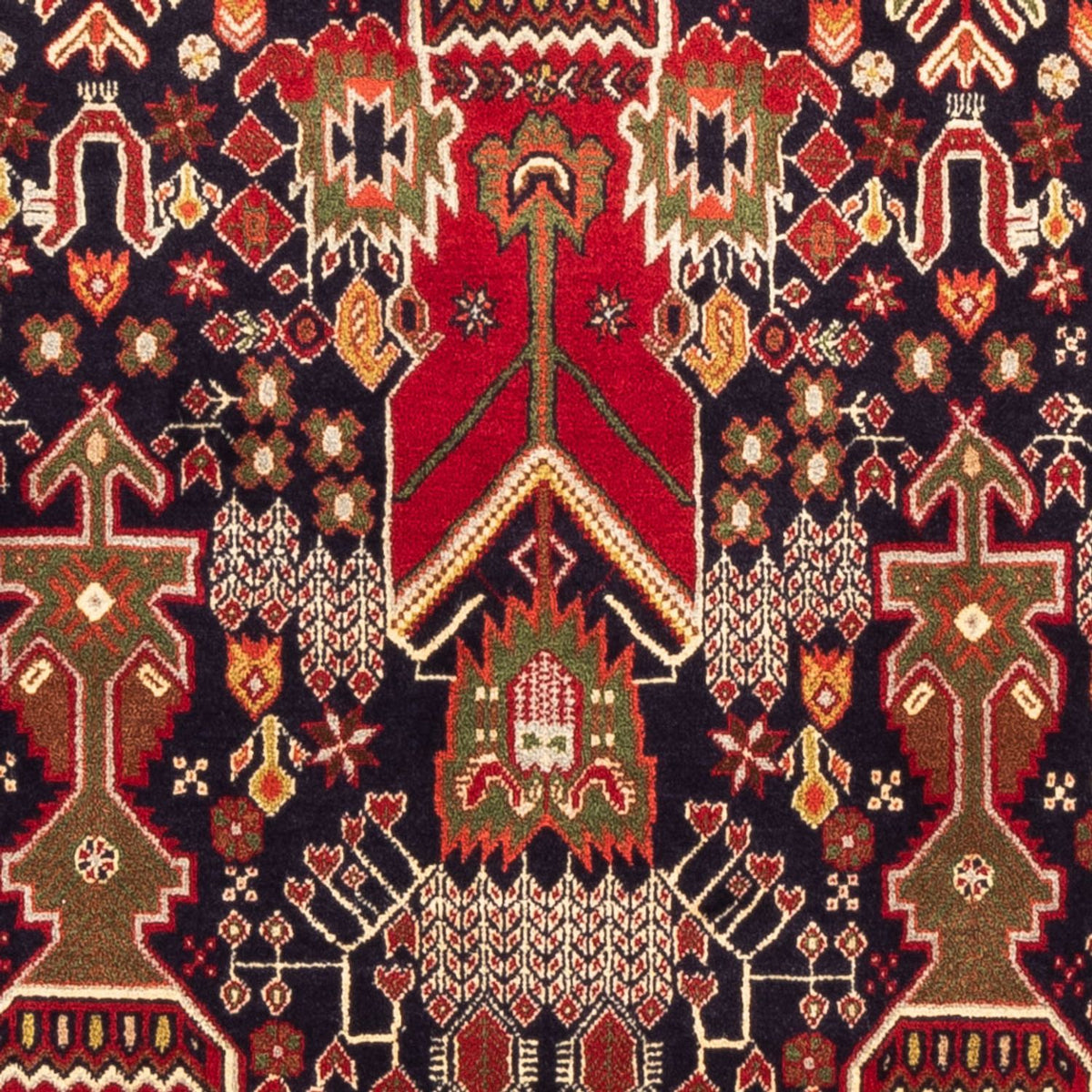 Alfombra persa - Nómada - 154 x 100 cm - rojo burdeos