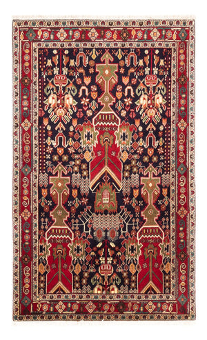 Alfombra persa - Nómada - 155 x 100 cm - rojo burdeos