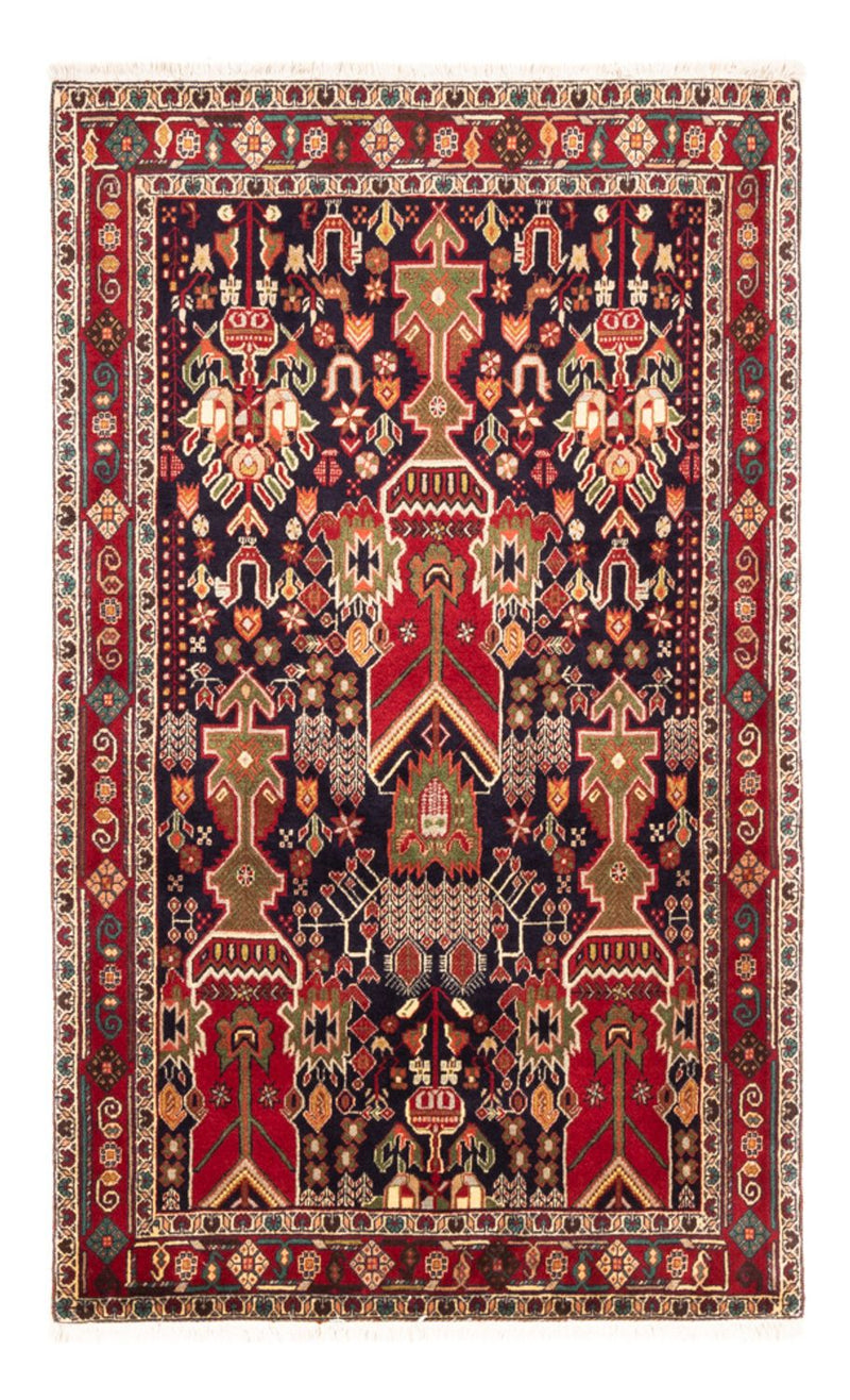Alfombra persa - Nómada - 155 x 100 cm - rojo burdeos