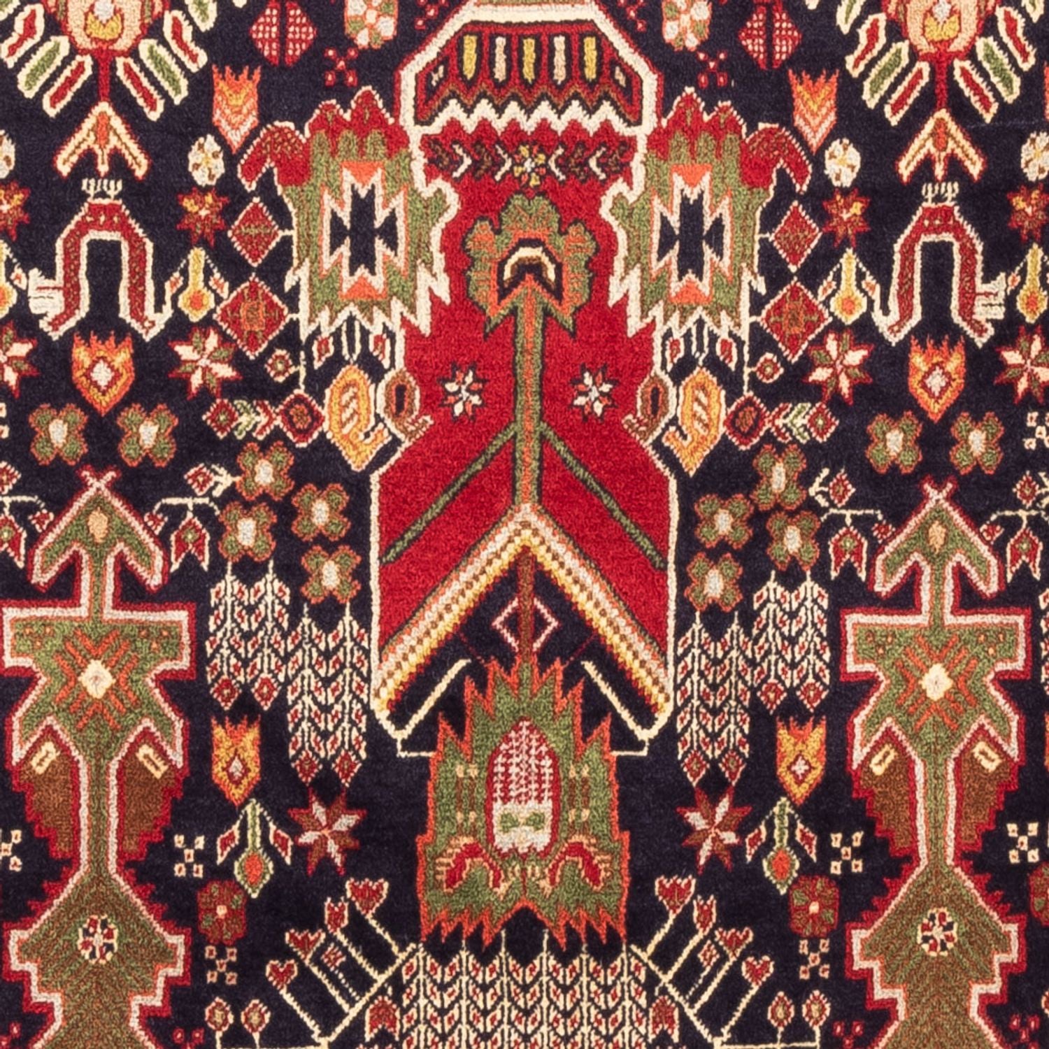 Alfombra persa - Nómada - 155 x 100 cm - rojo burdeos