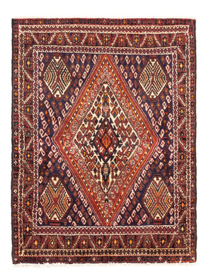 Alfombra persa - Nómada - 127 x 98 cm - rojo burdeos