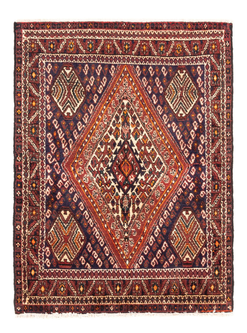 Alfombra persa - Nómada - 127 x 98 cm - rojo burdeos