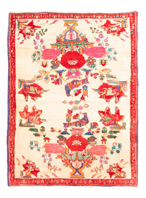 Alfombra persa - Nómada - 145 x 113 cm - crema