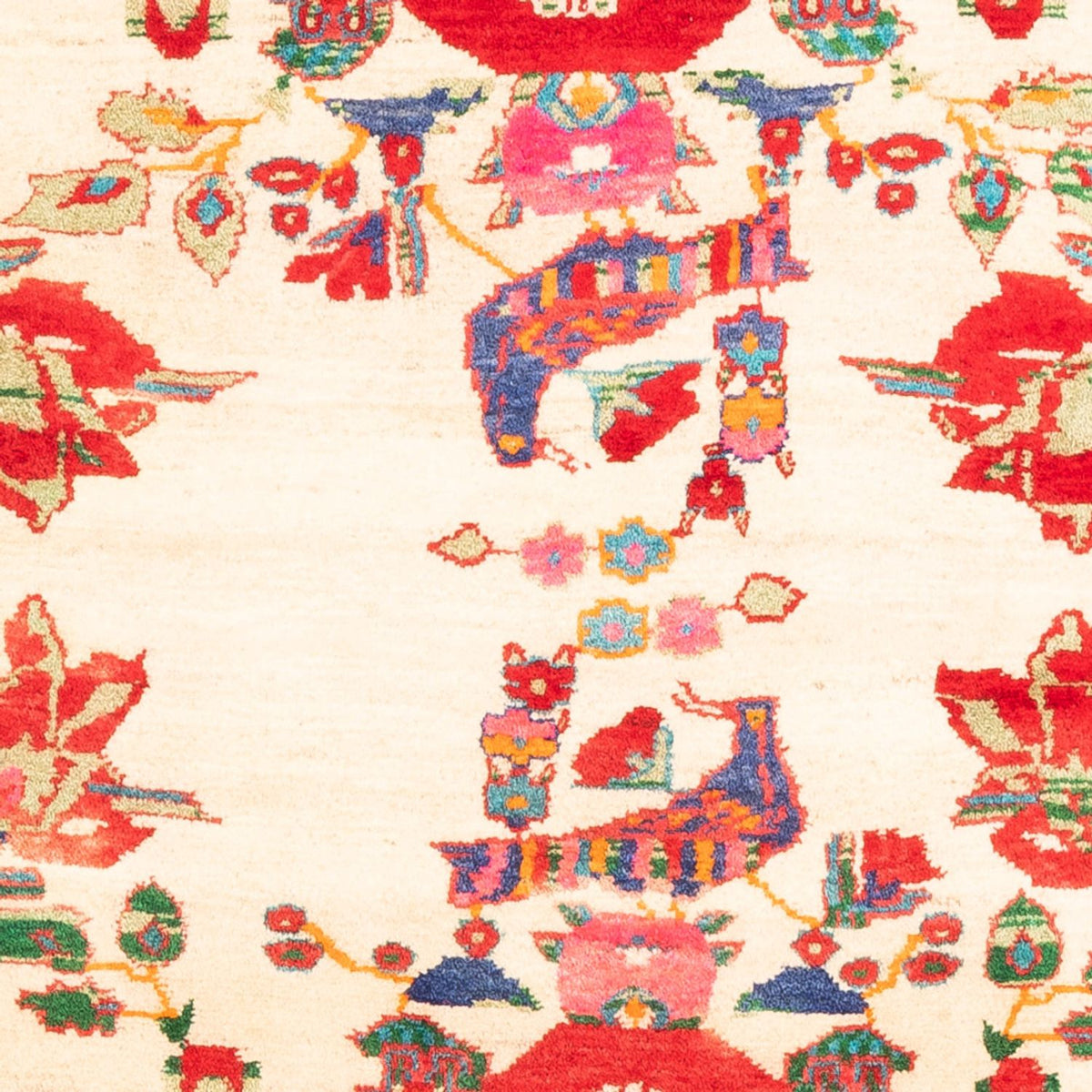 Alfombra persa - Nómada - 145 x 113 cm - crema