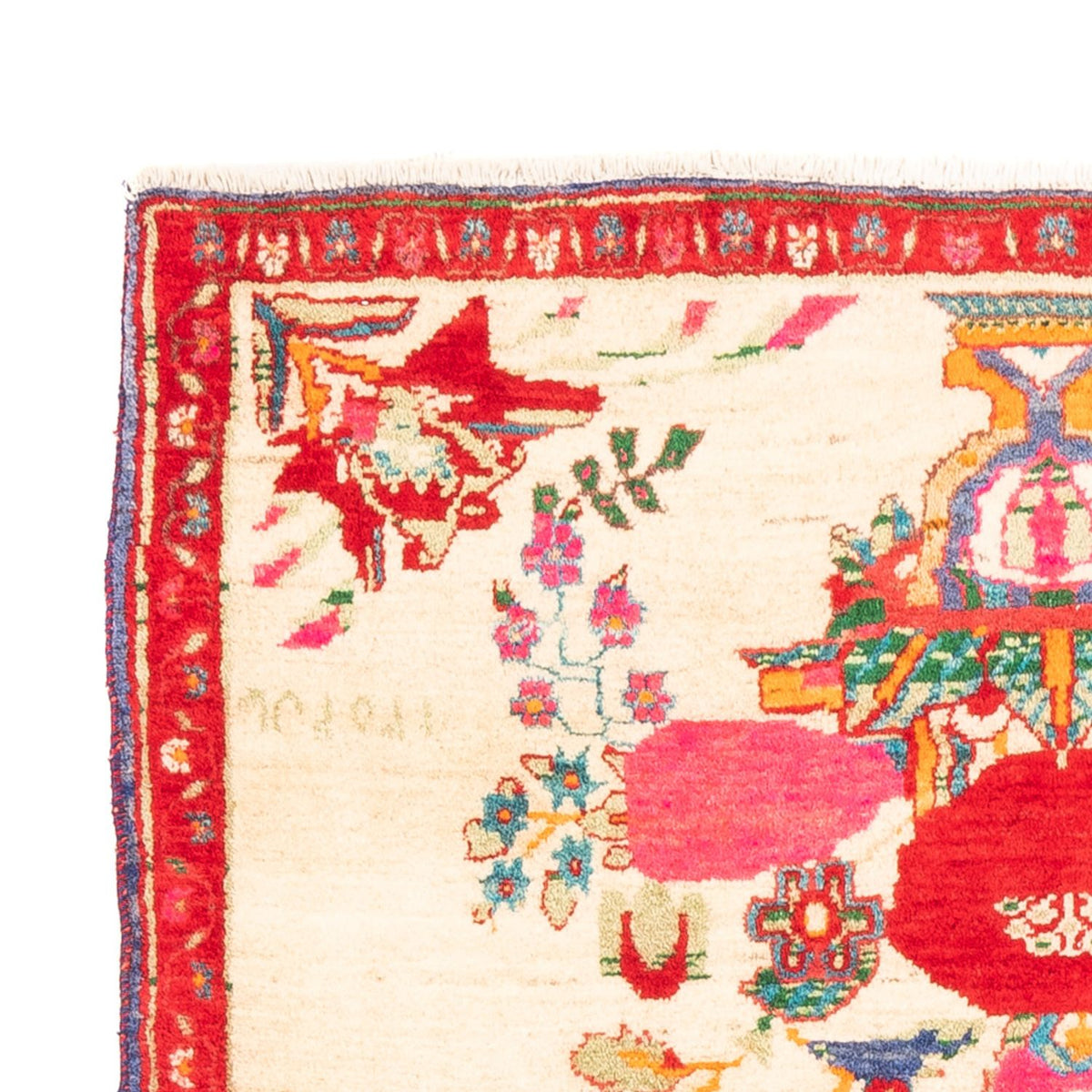 Alfombra persa - Nómada - 145 x 113 cm - crema