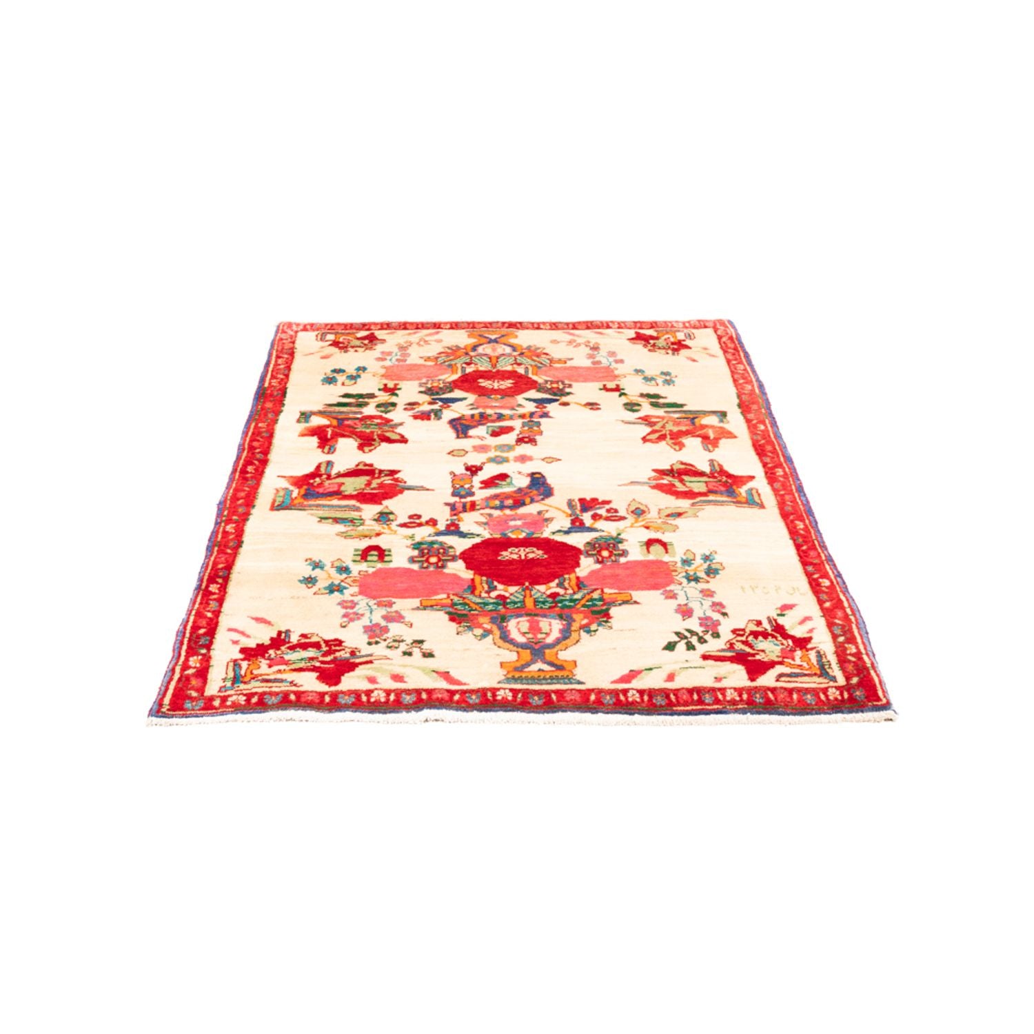 Alfombra persa - Nómada - 145 x 113 cm - crema