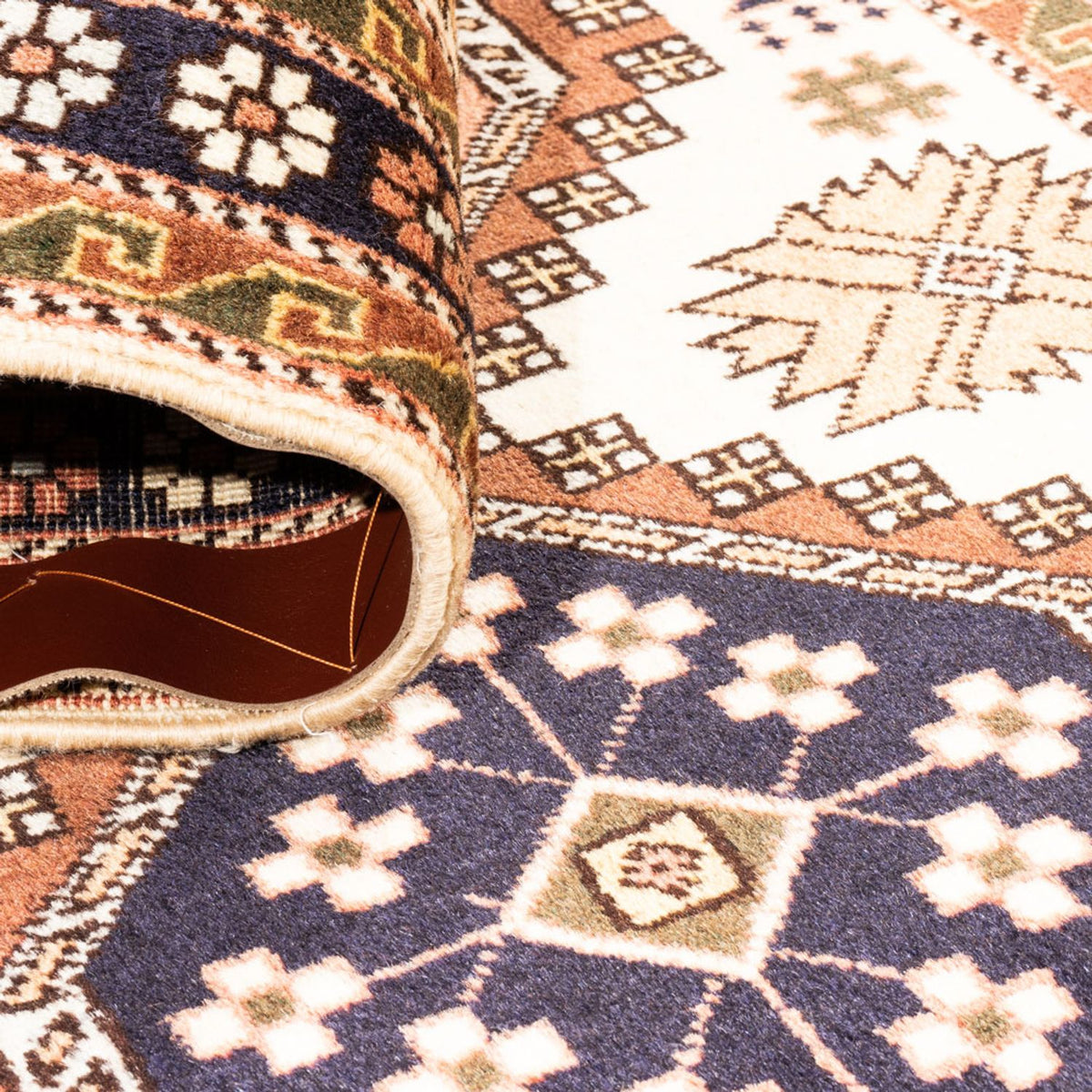 Alfombra persa - Nómada - 148 x 80 cm - crema