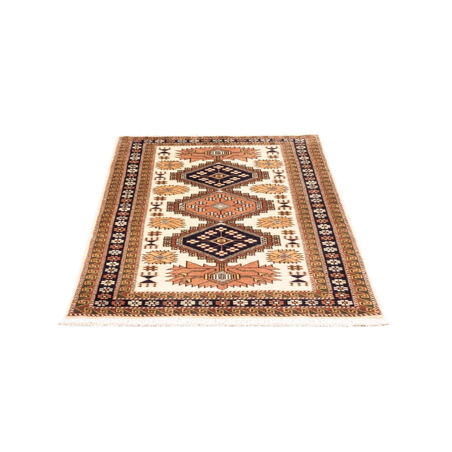 Alfombra persa - Nómada - 148 x 80 cm - crema