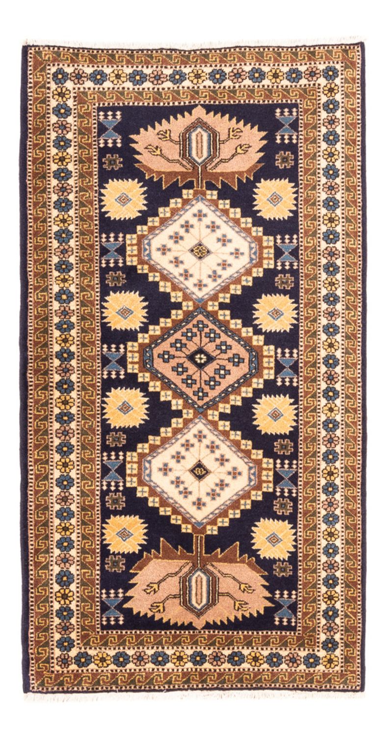 Alfombra persa - Nómada - 145 x 80 cm - azul oscuro