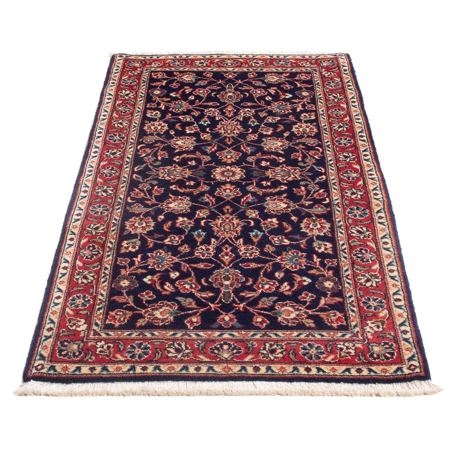 Alfombra persa - Keshan - 140 x 70 cm - azul