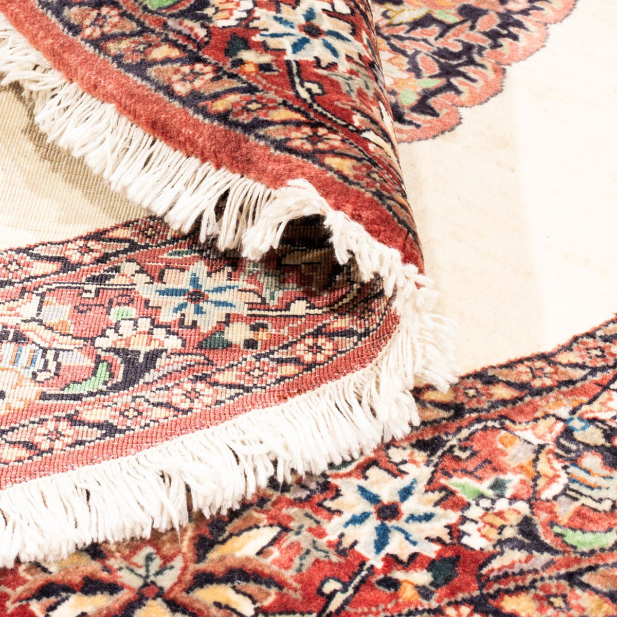 Alfombra persa - Bidjar redondo  - 100 x 100 cm - crema