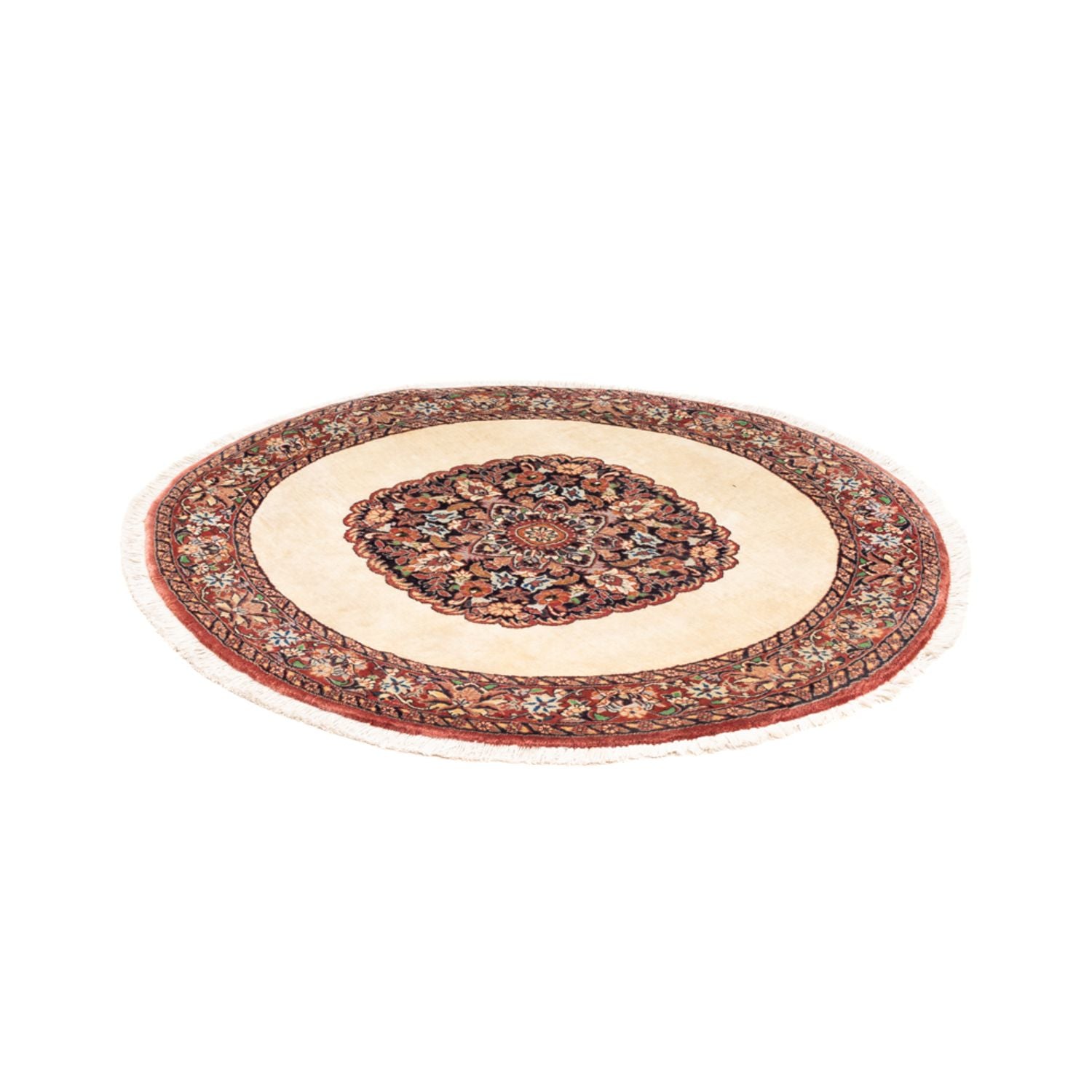 Alfombra persa - Bidjar redondo  - 100 x 100 cm - crema