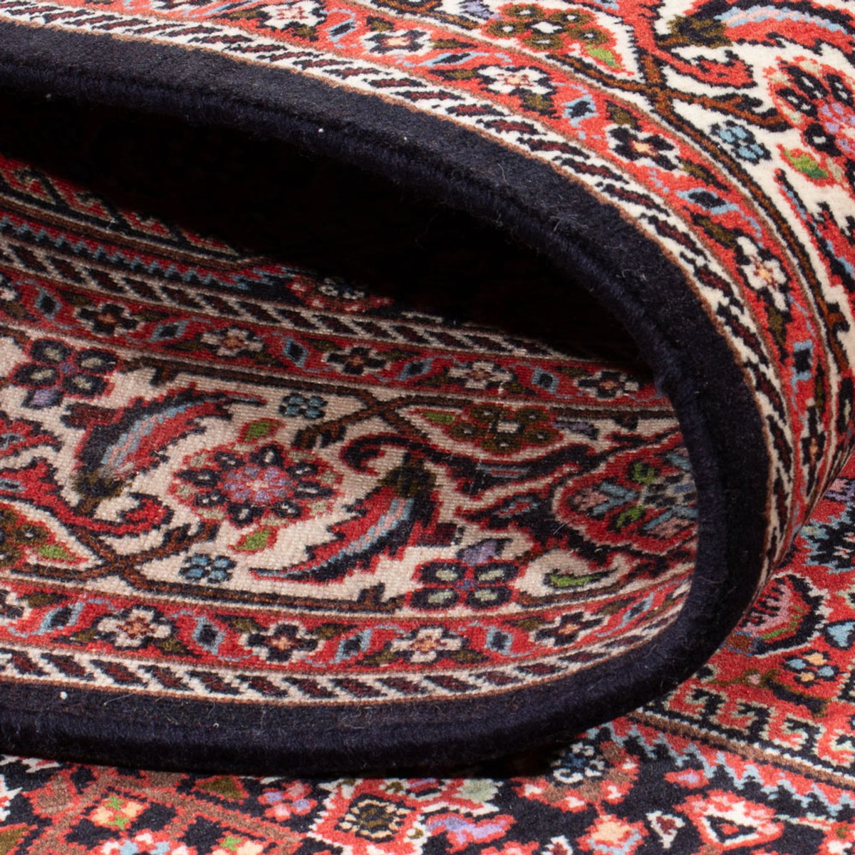 Alfombra persa - Bidjar - 207 x 142 cm - rojo oscuro