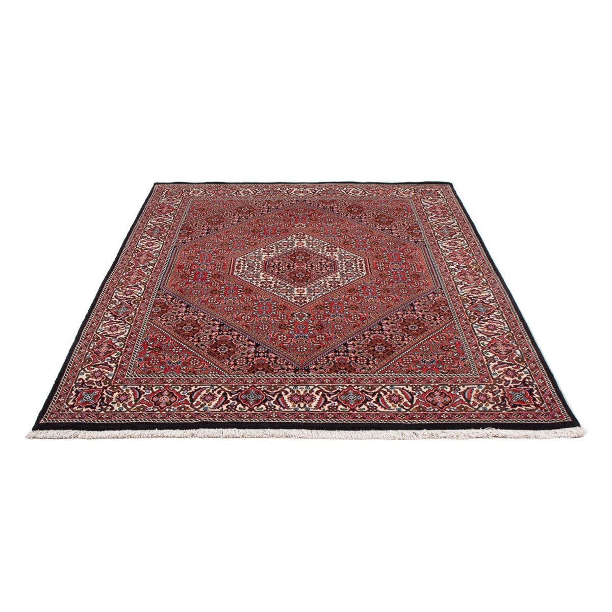 Alfombra persa - Bidjar - 207 x 142 cm - rojo oscuro