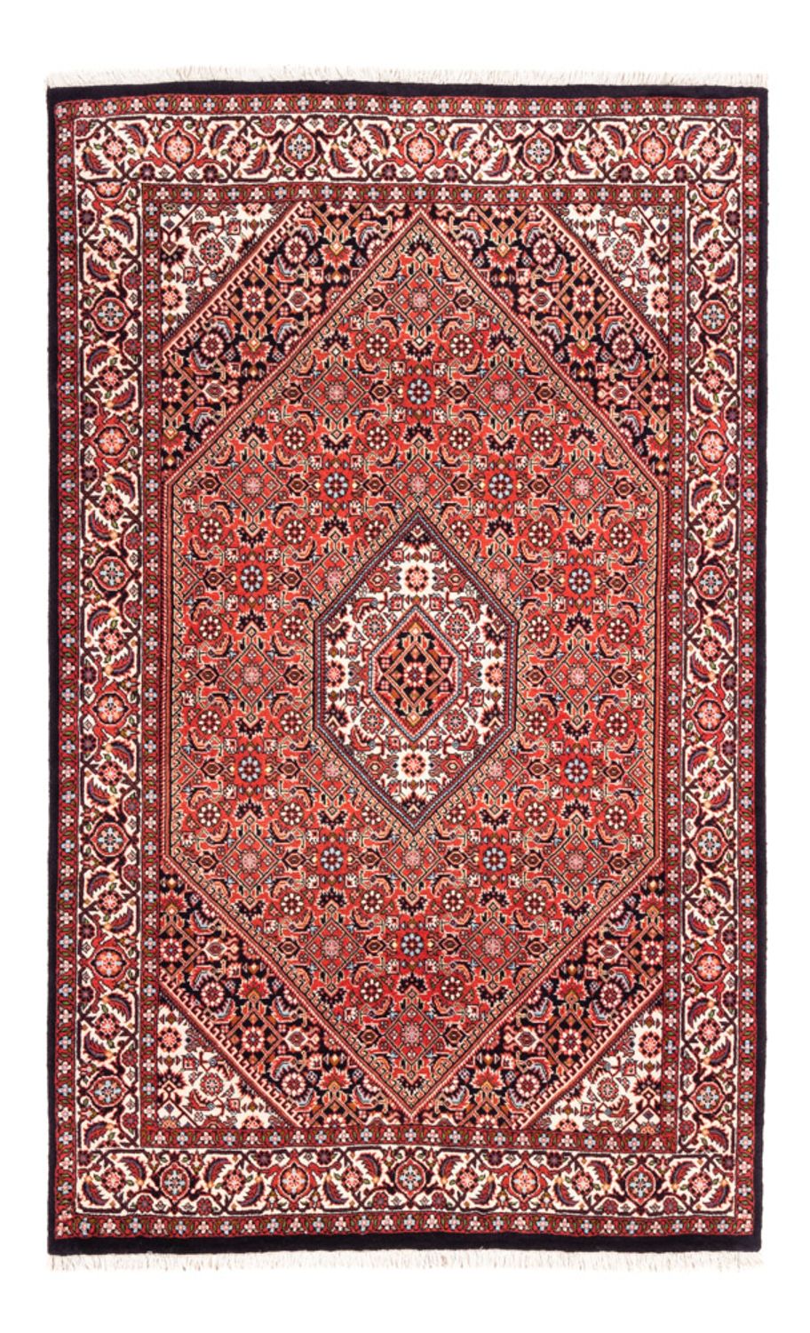 Alfombra persa - Bidjar - 166 x 110 cm - rojo