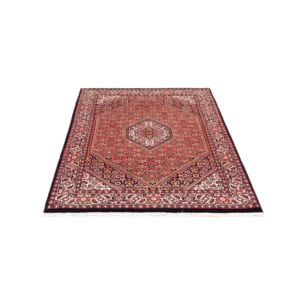 Alfombra persa - Bidjar - 166 x 110 cm - rojo