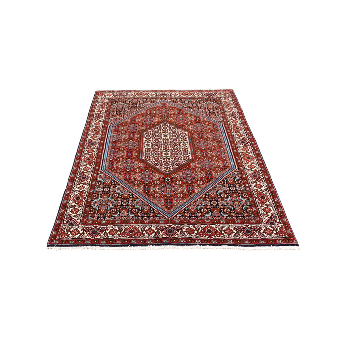 Alfombra persa - Bidjar - 182 x 110 cm - rojo