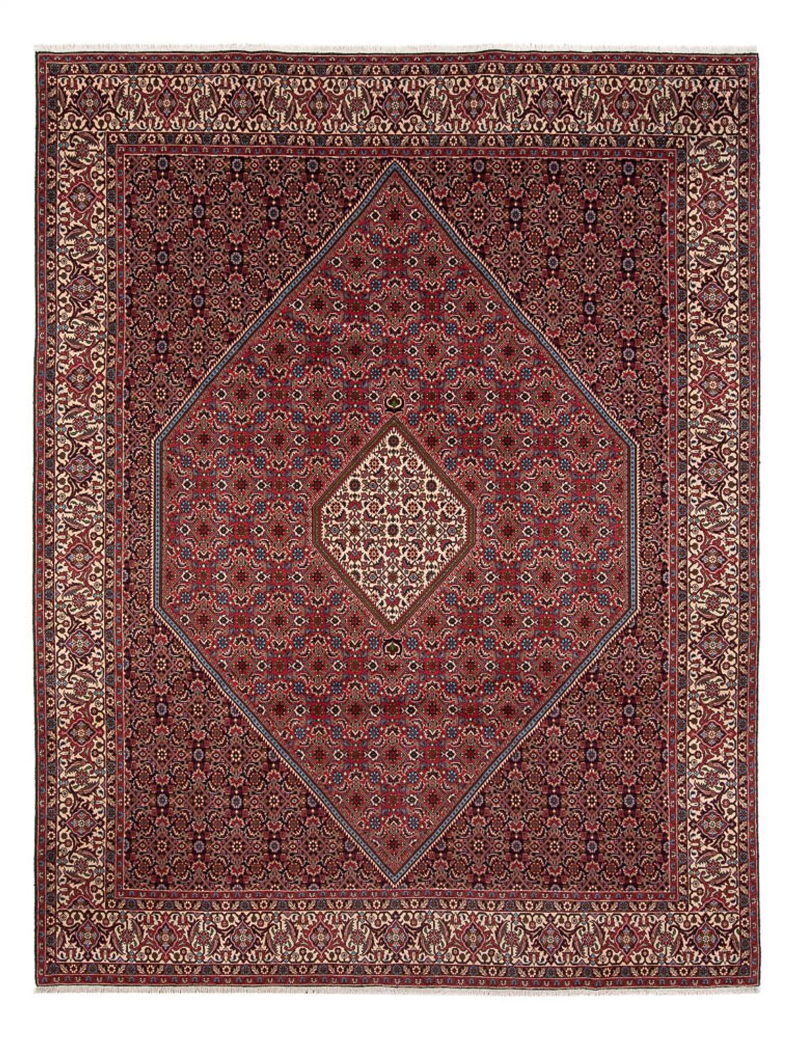 Alfombra persa - Bidjar - 342 x 252 cm - rojo oscuro