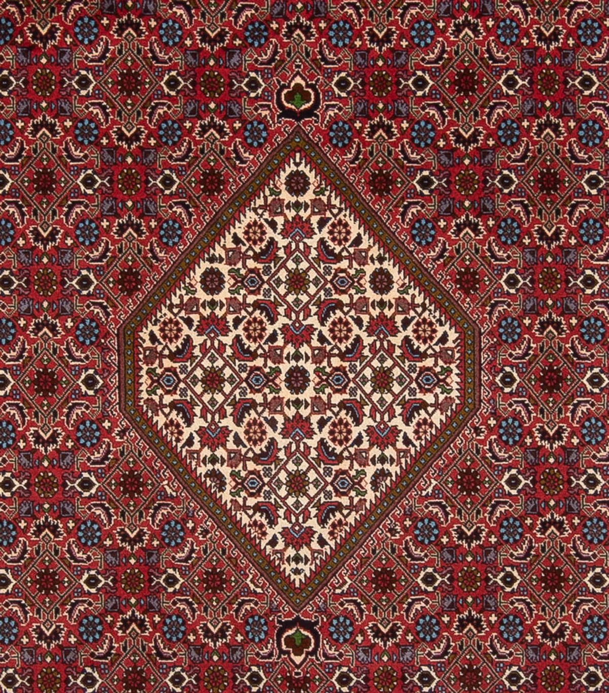 Alfombra persa - Bidjar - 342 x 252 cm - rojo oscuro