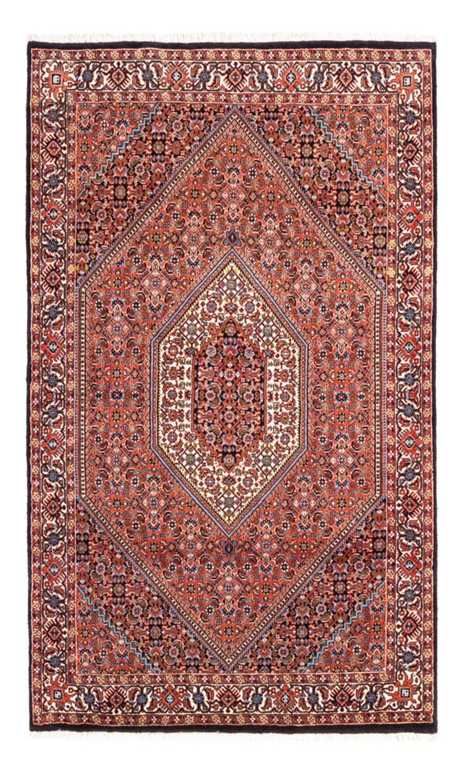 Alfombra persa - Bidjar - 170 x 108 cm - rojo