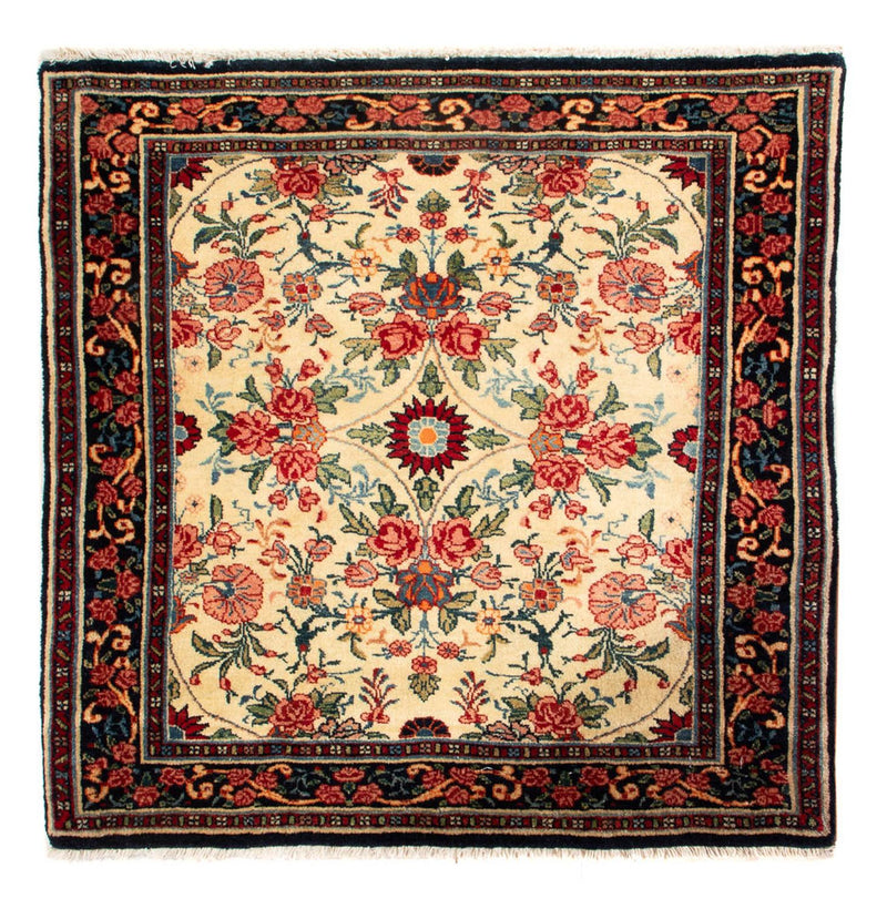 Alfombra persa - Bidjar cuadrado  - 70 x 70 cm - crema