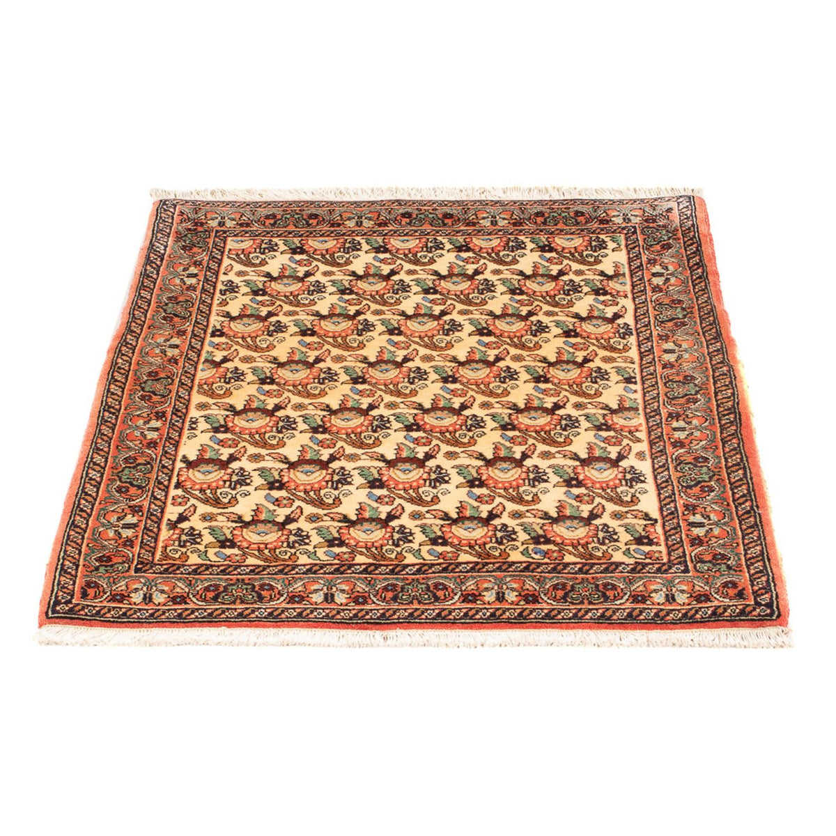 Alfombra persa - Bidjar - 90 x 73 cm - crema