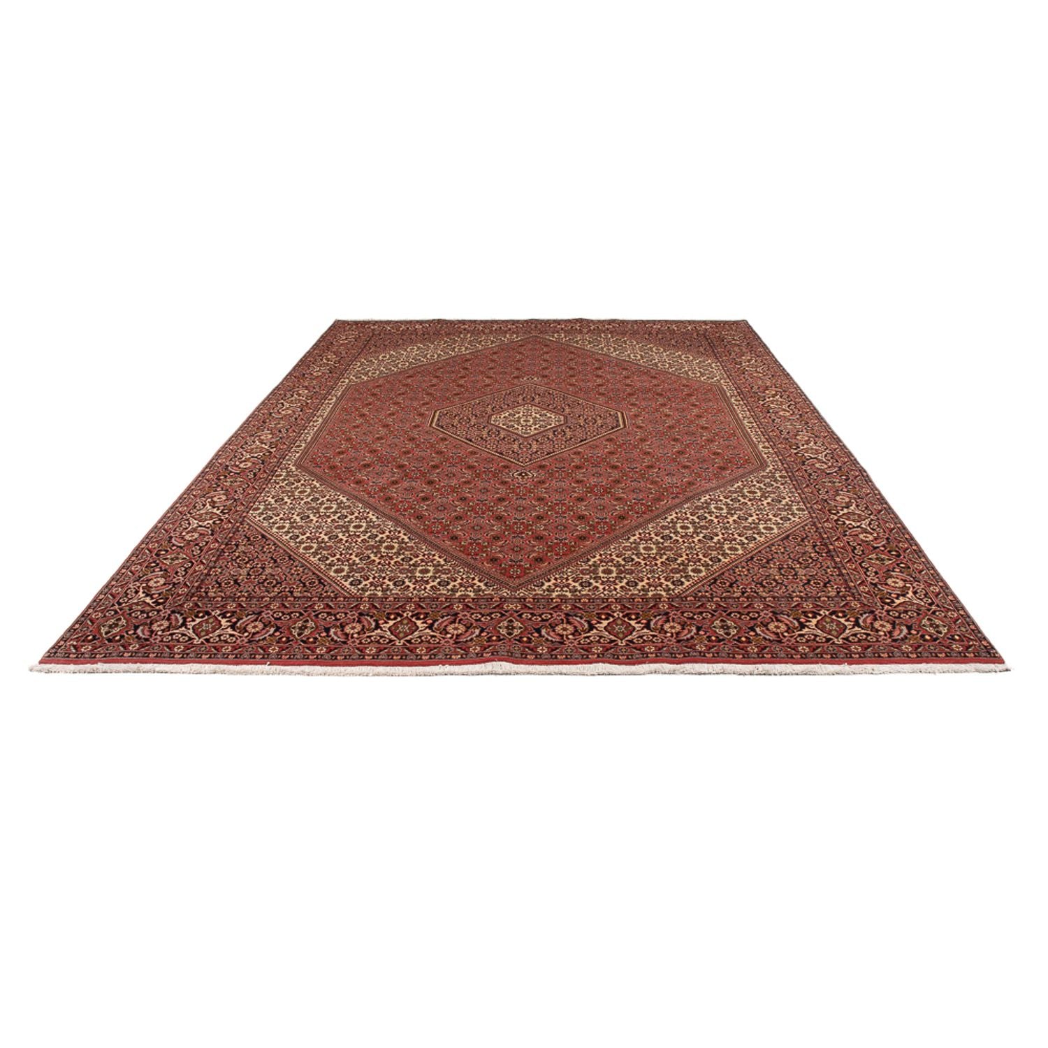 Alfombra persa - Bidjar - 350 x 250 cm - rojo oscuro