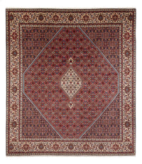 Alfombra persa - Bidjar - 294 x 253 cm - rojo oscuro